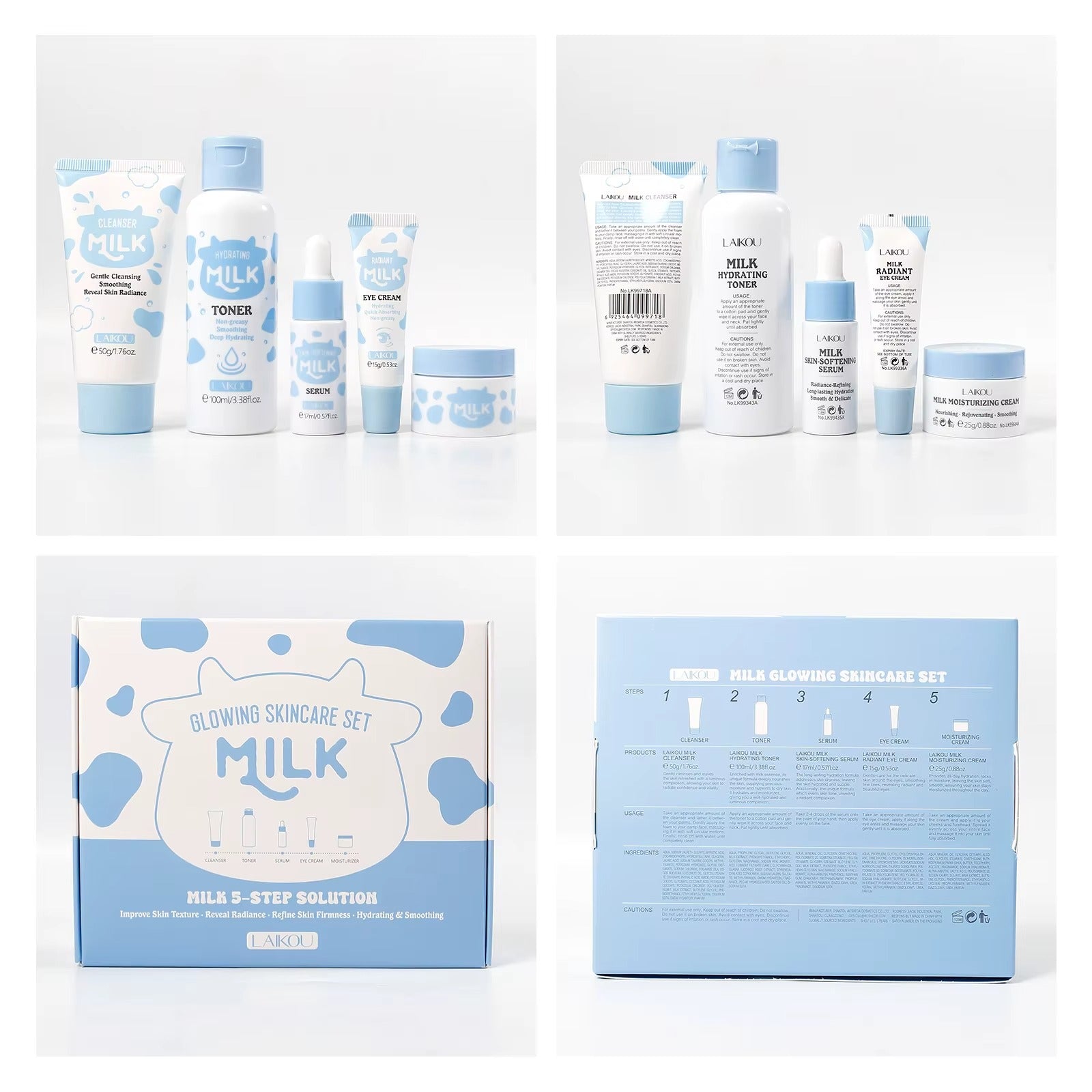 5-Step Milk Glowing Skincare Set