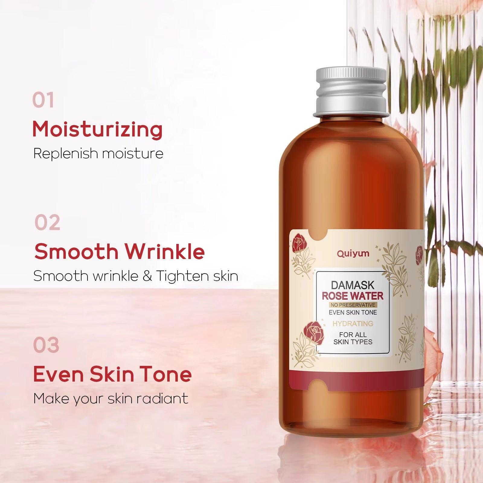 100% Organic Damask Rose Hydrosol